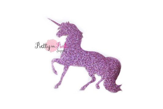 Pink Lilac Unicorn Glitter Iron On - Pretty in Pink Supply