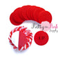 1.5" Red Felt Circles- Self Adhesive - Pretty in Pink Supply