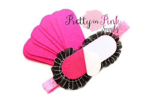 Hot Pink Felt Bars- Self Adhesive - Pretty in Pink Supply