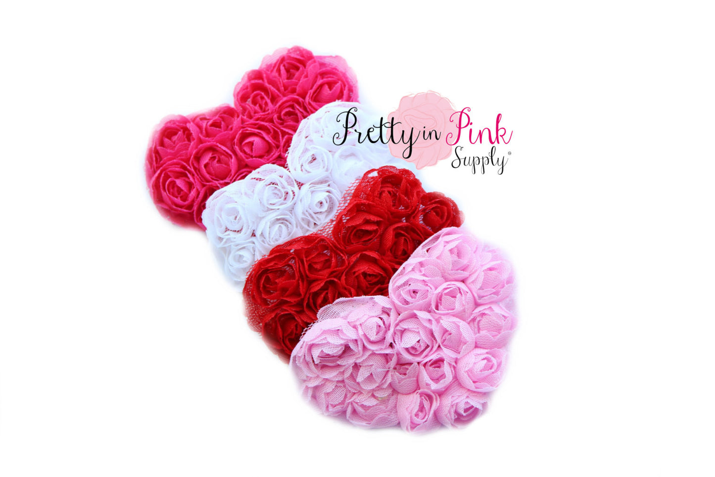 New Rosette Chiffon Hearts - Pretty in Pink Supply