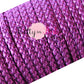 Purple Metallic Braided Leather - Pretty in Pink Supply