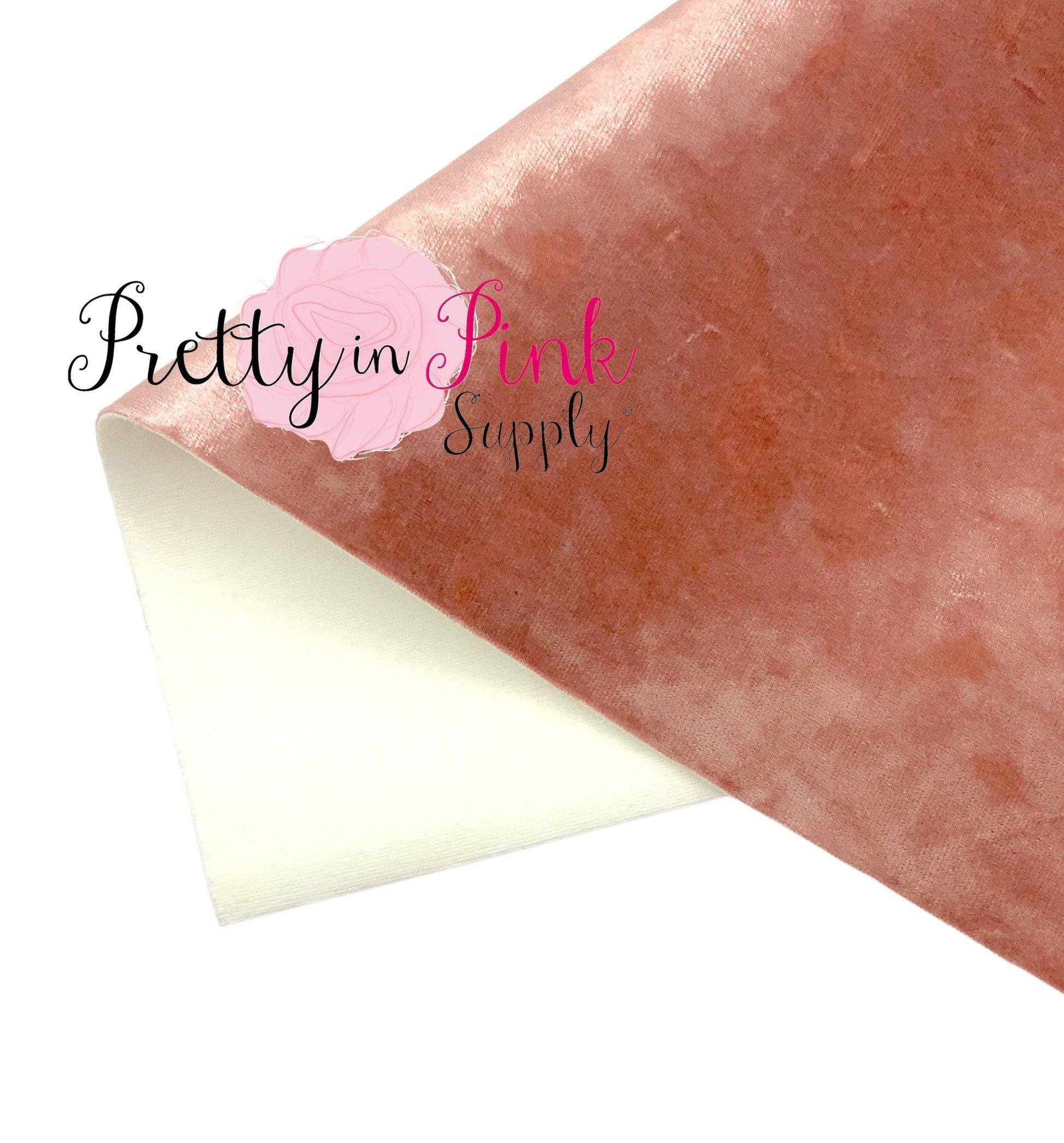 Pink Blush | NEW Crushed Velvet Fabric Sheet - Pretty in Pink Supply