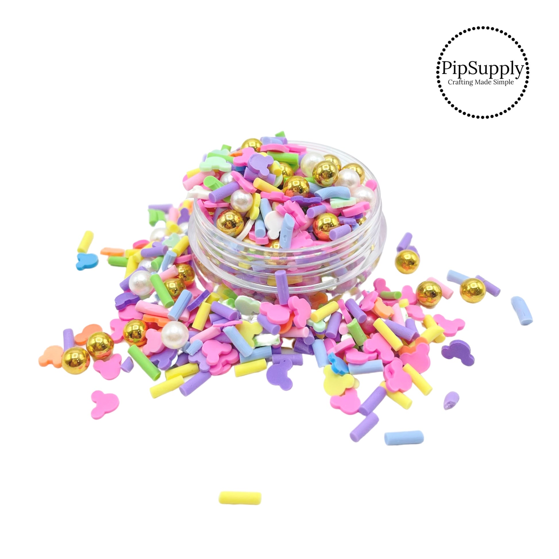 Mouse Sprinkle Mix | Confetti Loose CLAY - Pretty in Pink Supply
