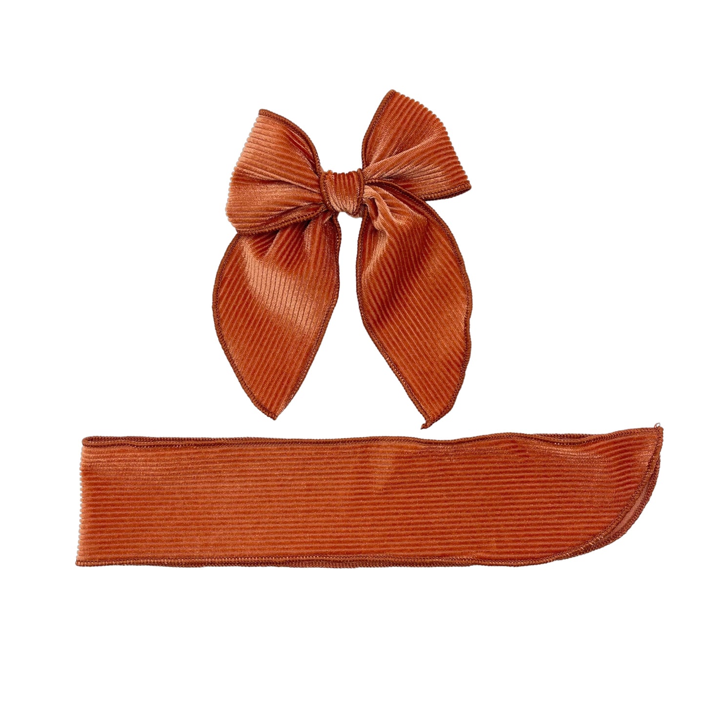 Fall Corduroy Velvet Solid Bows w/Clips