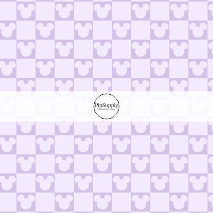 light lavender mouse checker bow strips