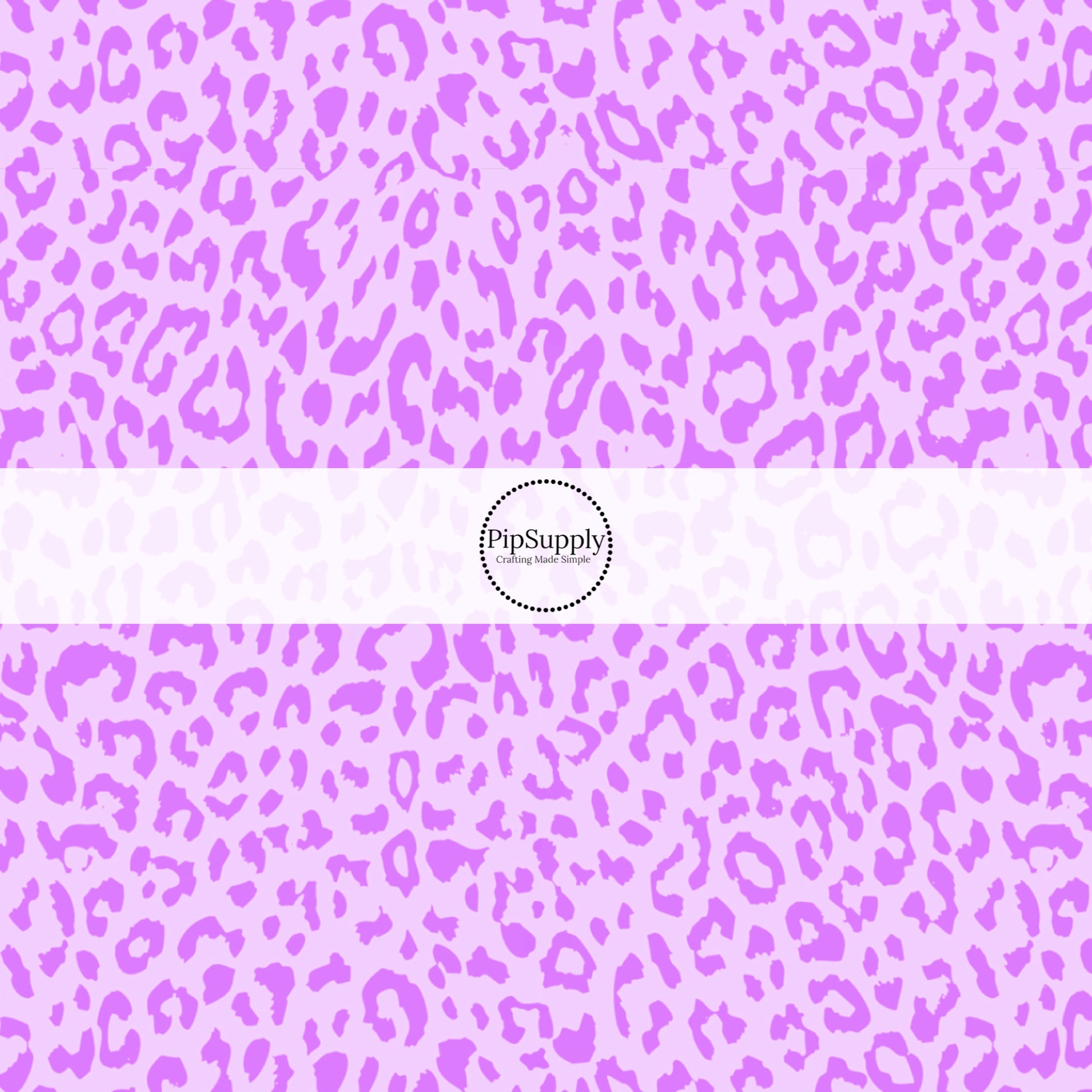 Purple leopard spots on purple bow strips