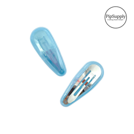 Solid light blue jelly swim clip