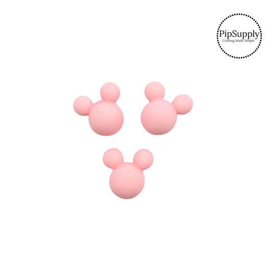 Bubble light pink mouse head embellishment