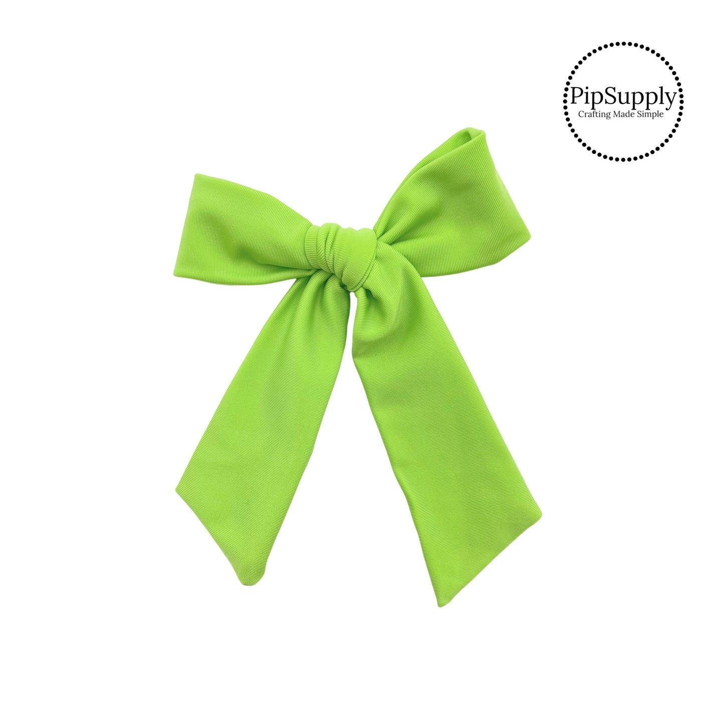 solid tied lime ruth swim bow strip