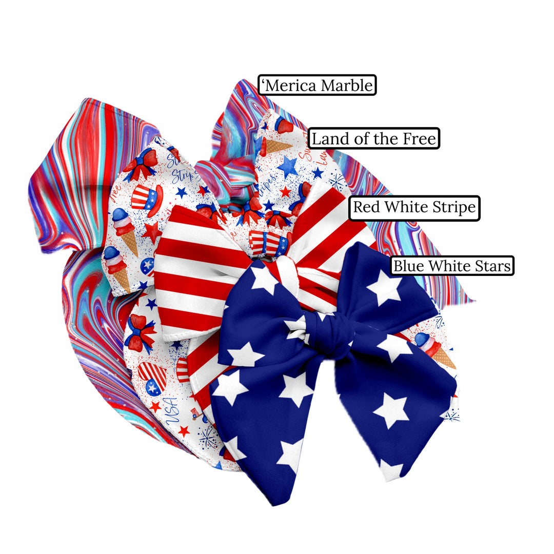 'Merica Marble Hair Bow Strips