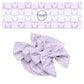 Mouse cutout on light lavender checkered bow strips