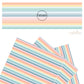 Green, blue, yellow, orange, and pink rainbow stripes faux leather sheets