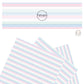 Thin and thick blue, green, pink, and white stripes faux leather sheets