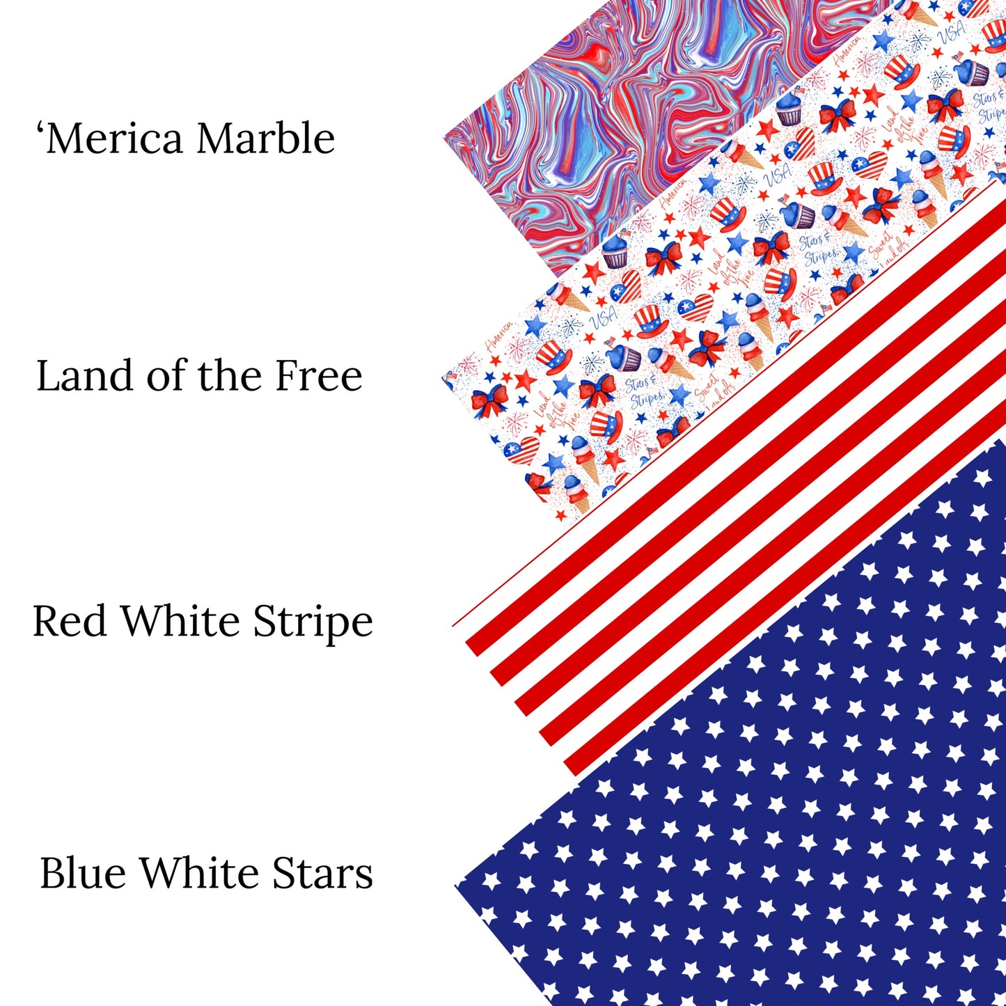 'Merica Marble Faux Leather Sheets