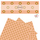 rust orange flowers on peach faux leather sheets