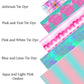 Pink and White Tie Dye Faux Leather Sheets