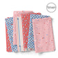 Patriotic Scattered Stars on Pink Fabric By The Yard