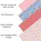 Starry Patriotic Rainbows Faux Leather Sheets