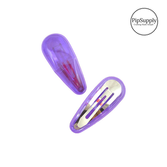 Shaker purple jelly hair clip