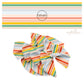 Green, red, blue, yellow, and tan multi stripes bow strips