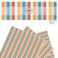 Blue, white, pink, red, green, and yellow stripe faux leather sheets