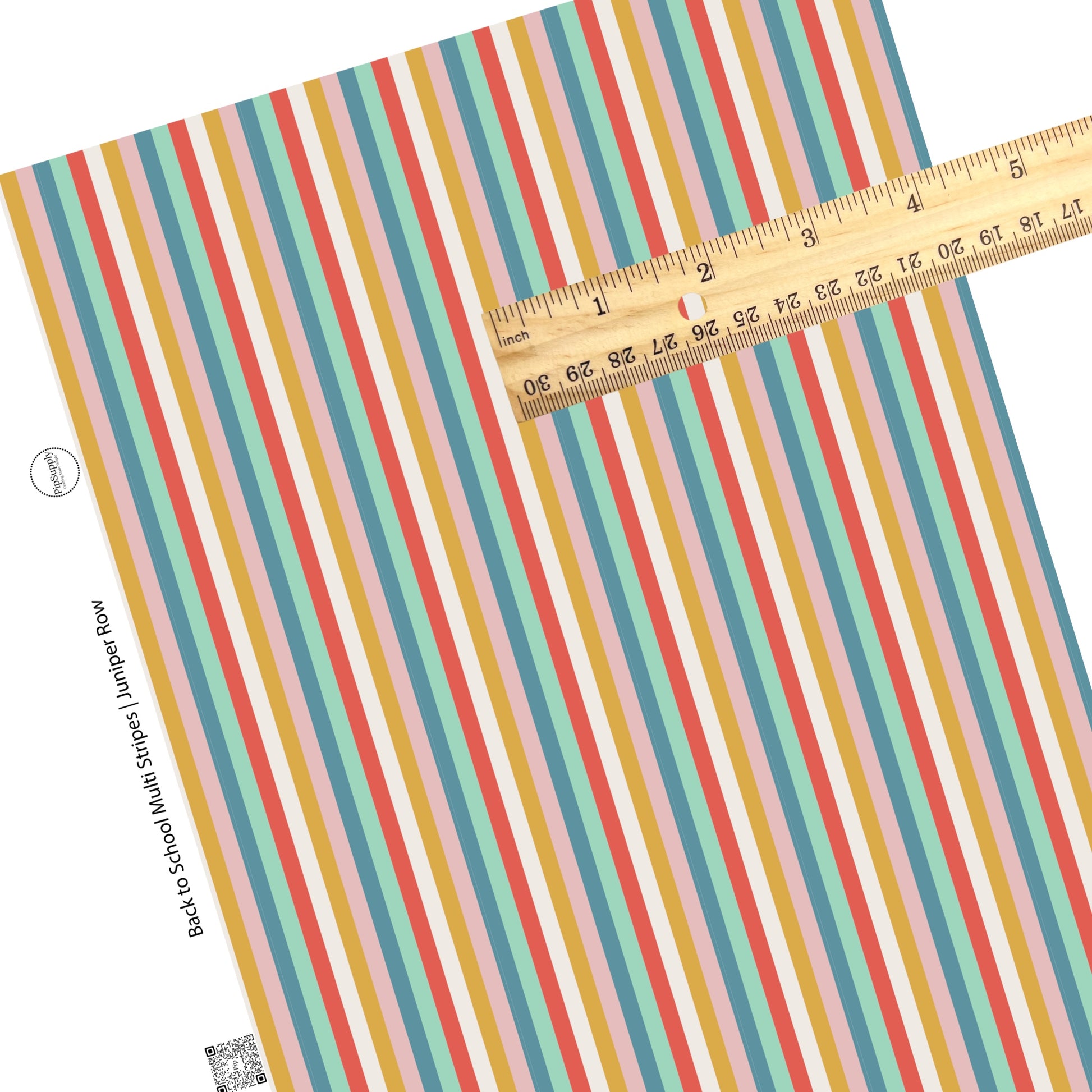 Vertical stripes multi faux leather sheets
