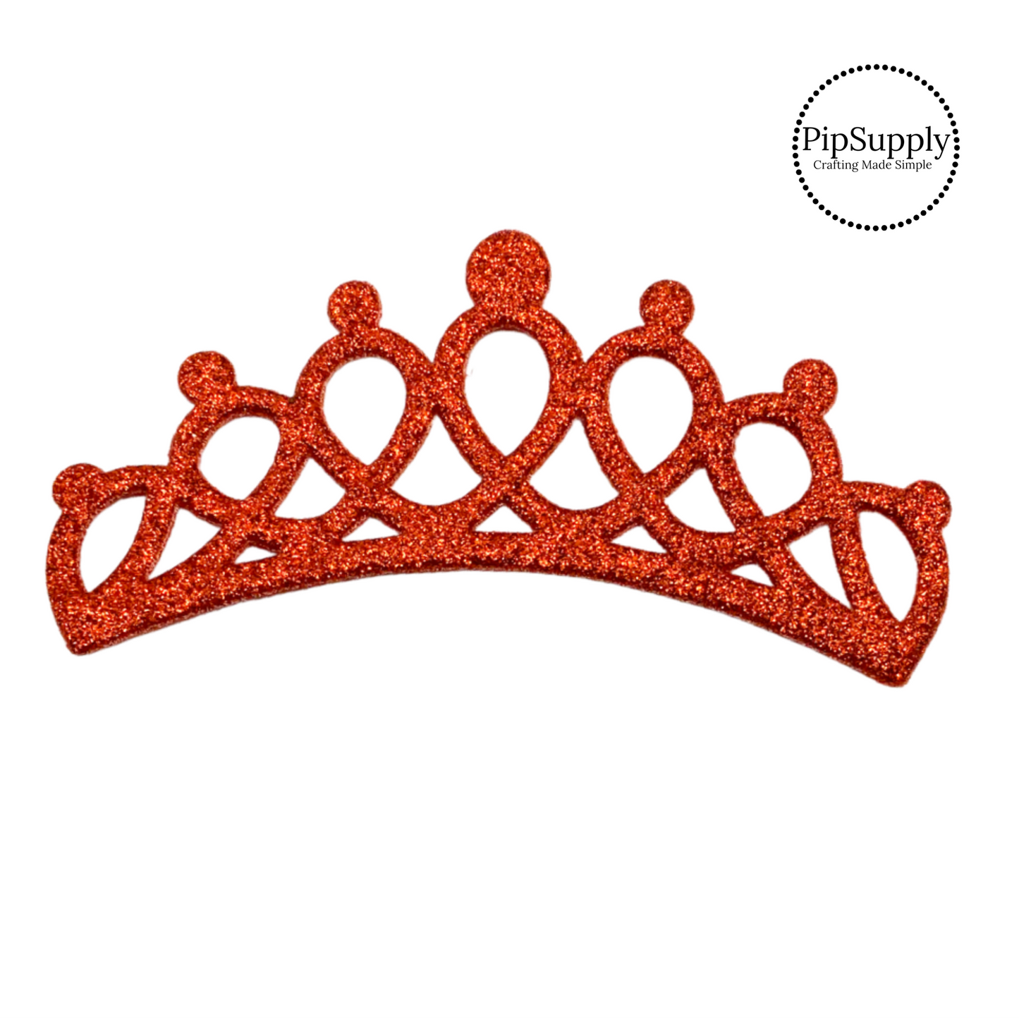 Iridescent red glitter chunky princess crown
