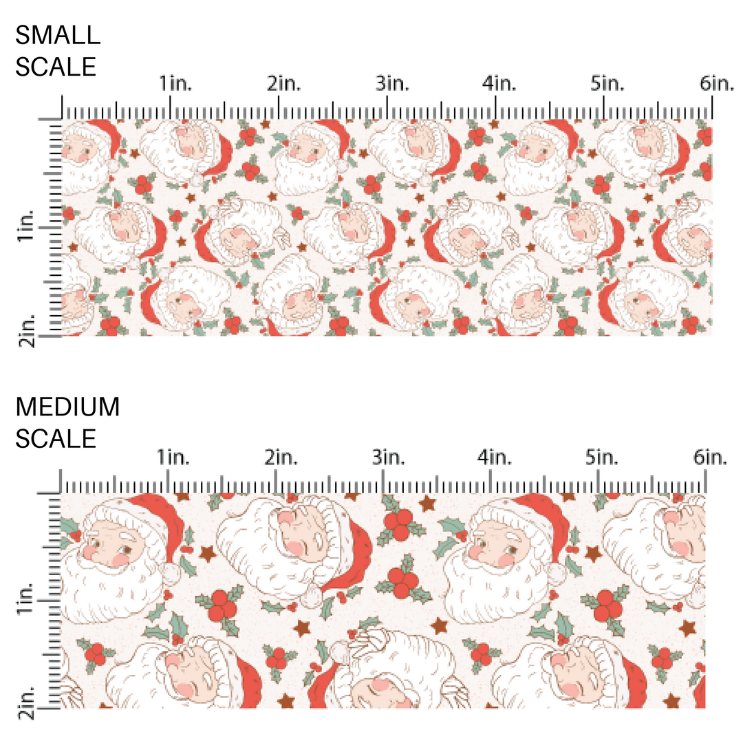 Fabric Scaling Guide with a santa clause design