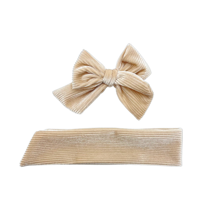 Fall Corduroy Velvet Solid Bows w/Clips