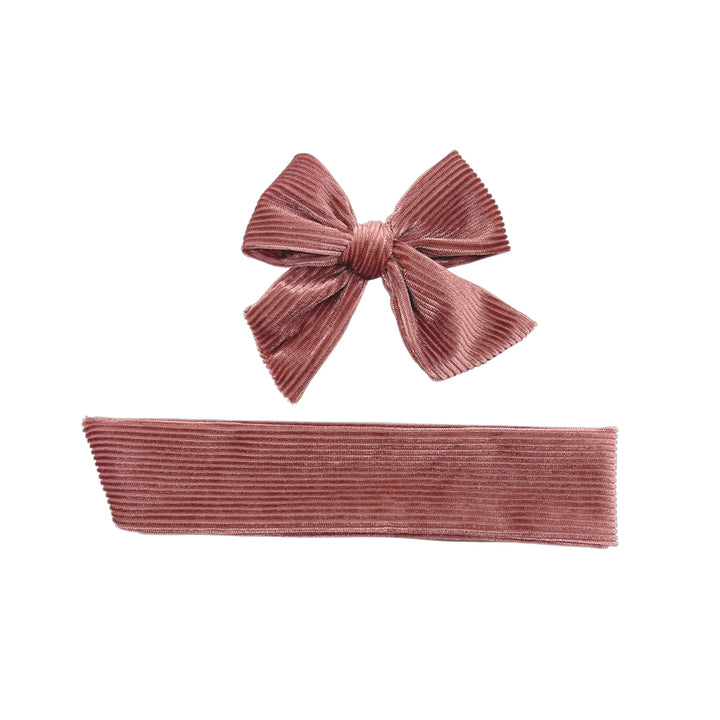 Fall Corduroy Velvet Solid Bows w/Clips