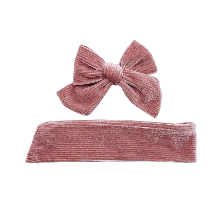 Fall Corduroy Velvet Solid Bows w/Clips