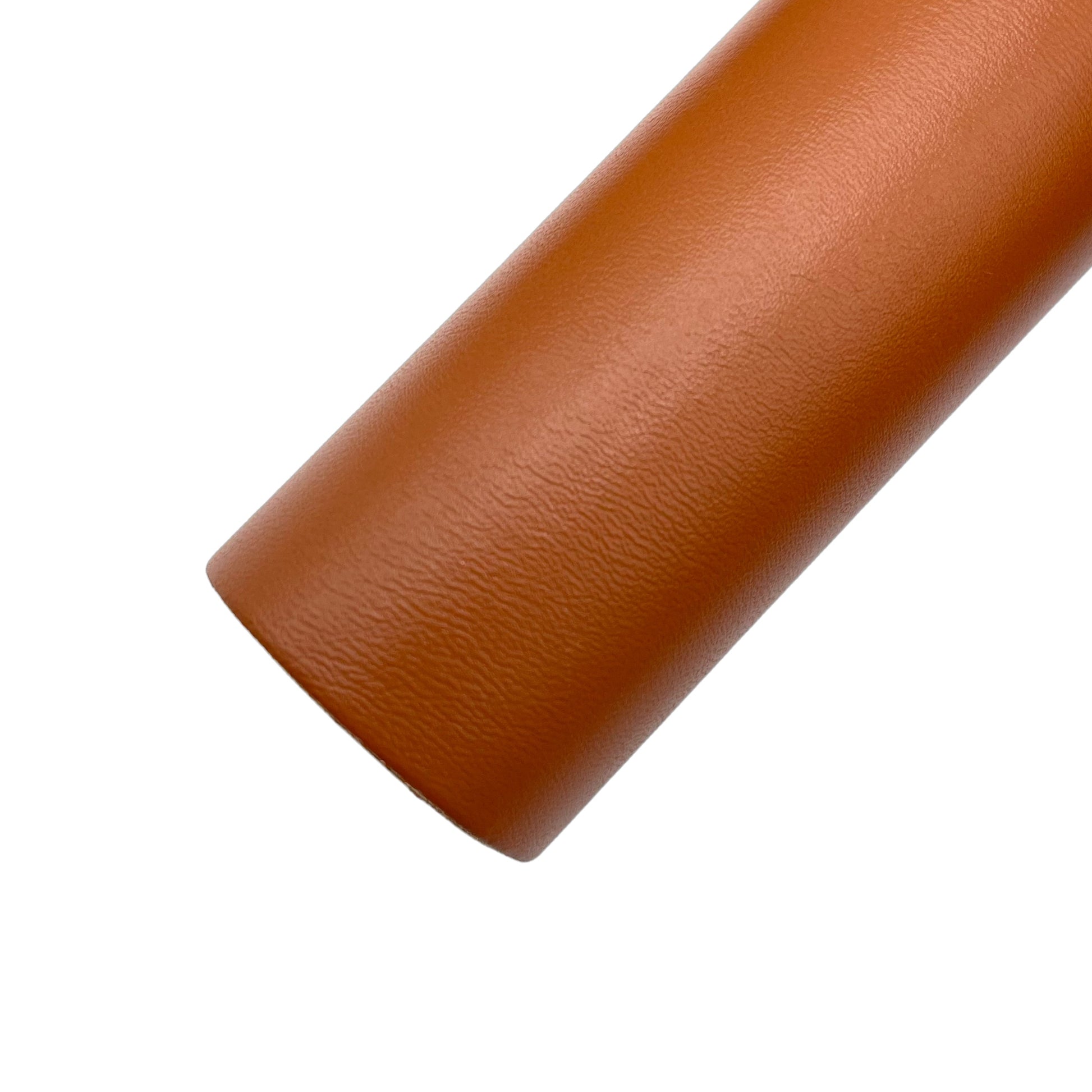 Rolled smooth rust chestnut brown faux leather sheet