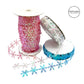 Snowflake trim with sparkles in blue, pink, and white