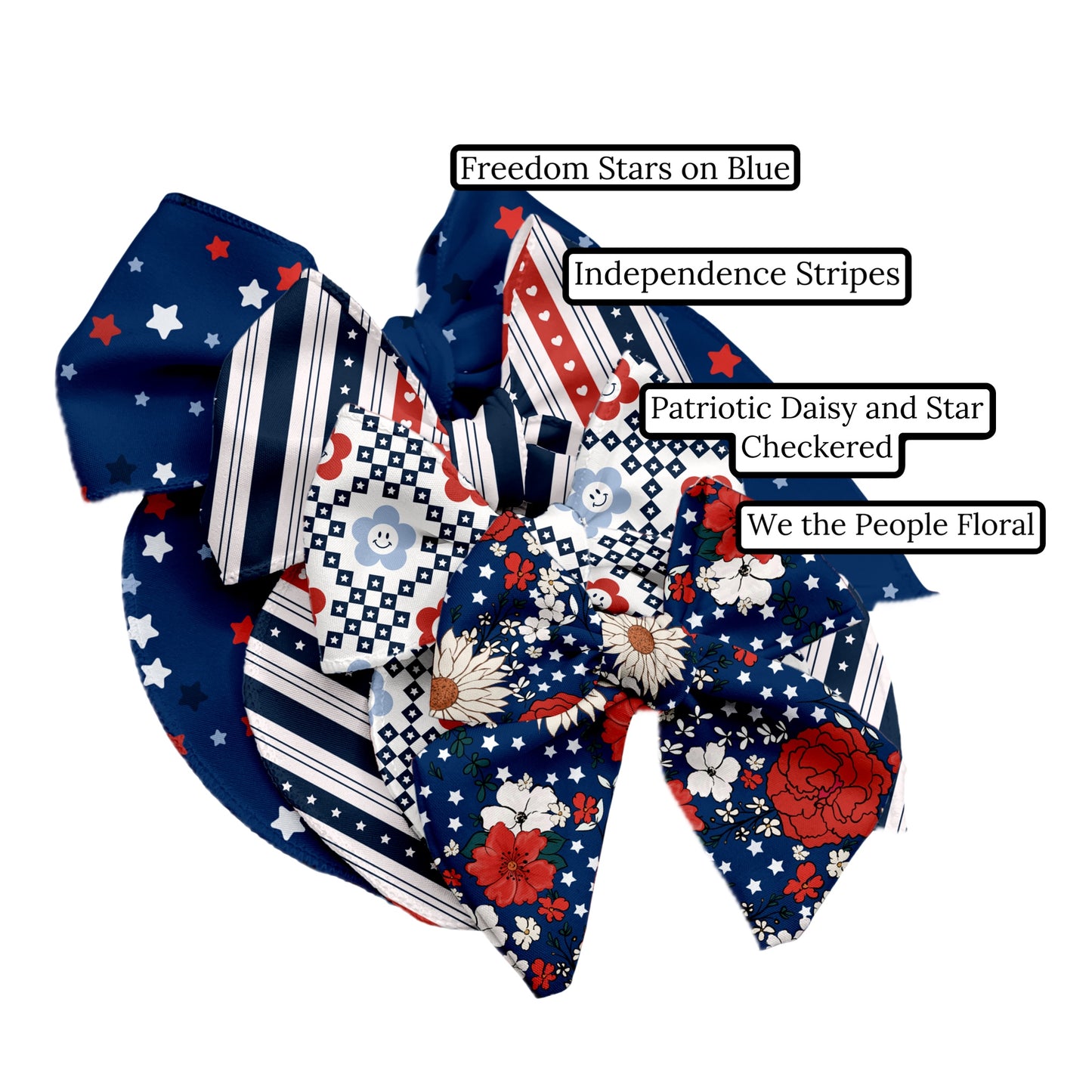 Independence Stripes Hair Bow Strips
