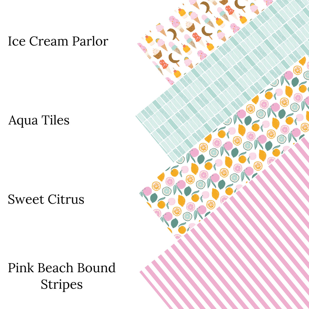 Ice Cream Parlor Faux Leather Sheets