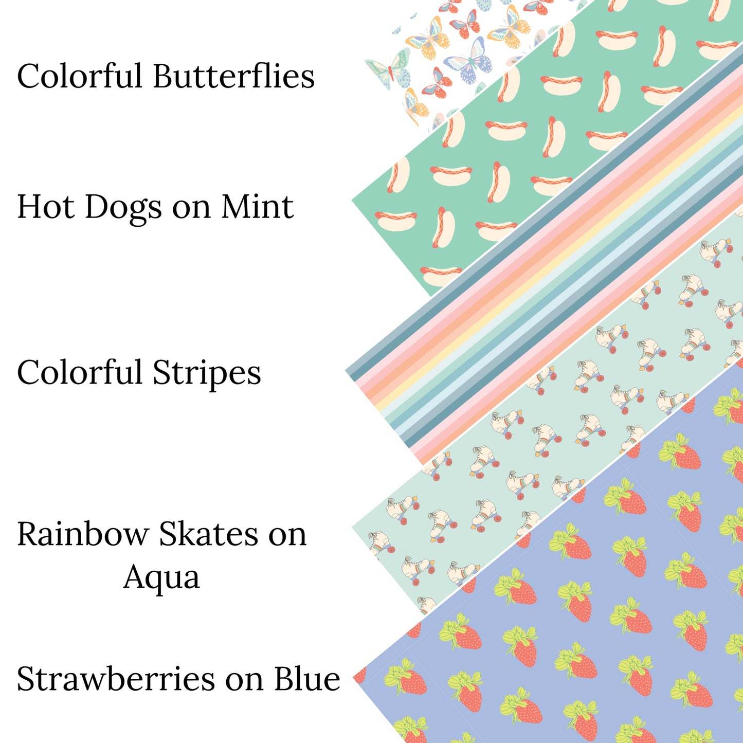 Colorful Butterflies Faux Leather Sheets
