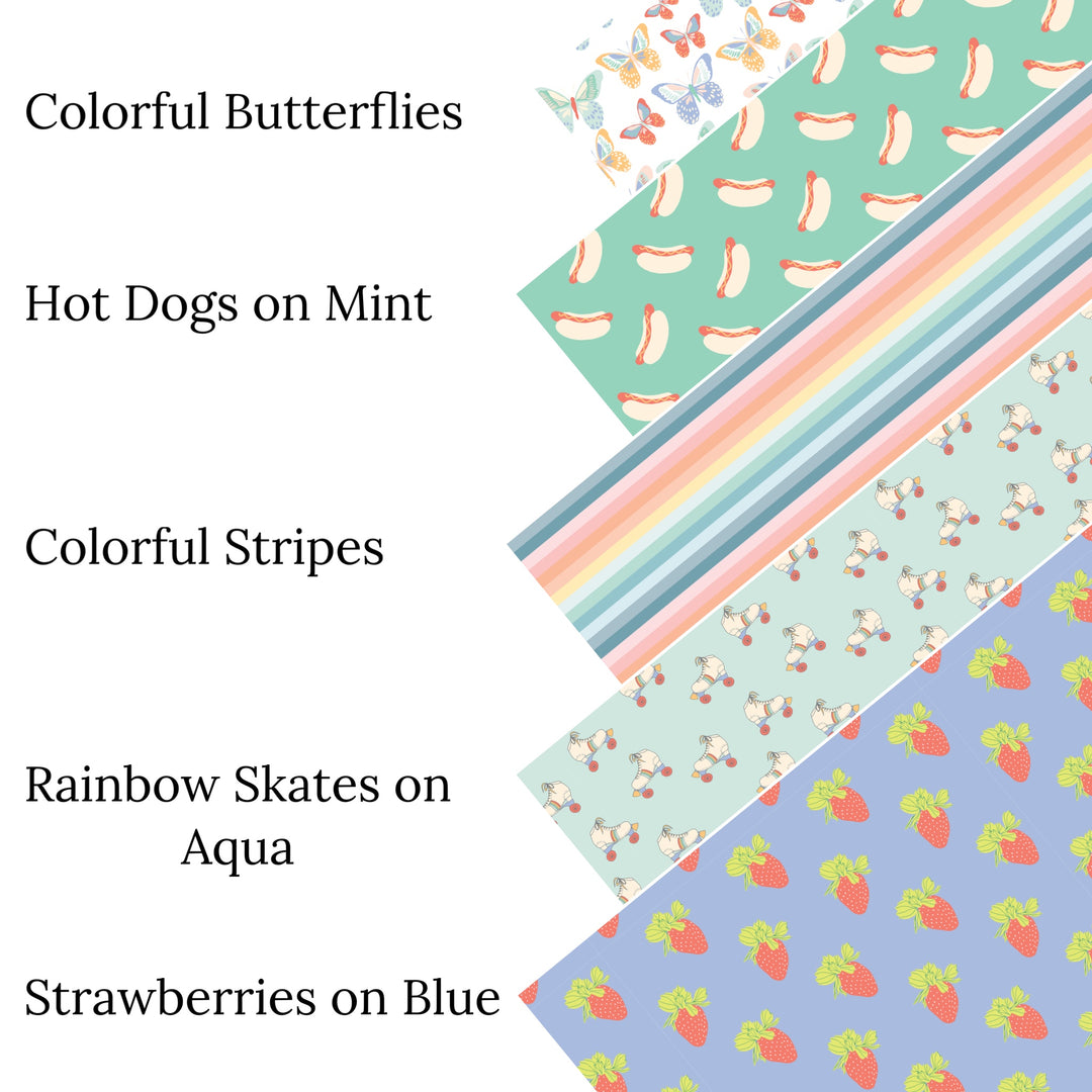 Colorful Butterflies Faux Leather Sheets