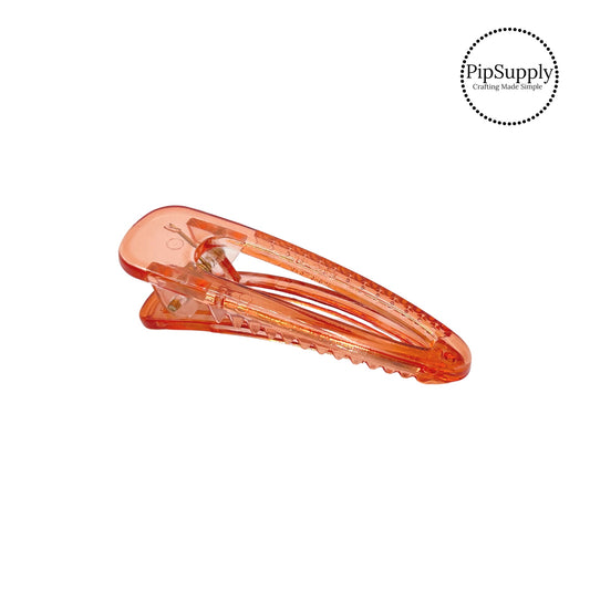 Terracotta plastic swim translucent hair clip