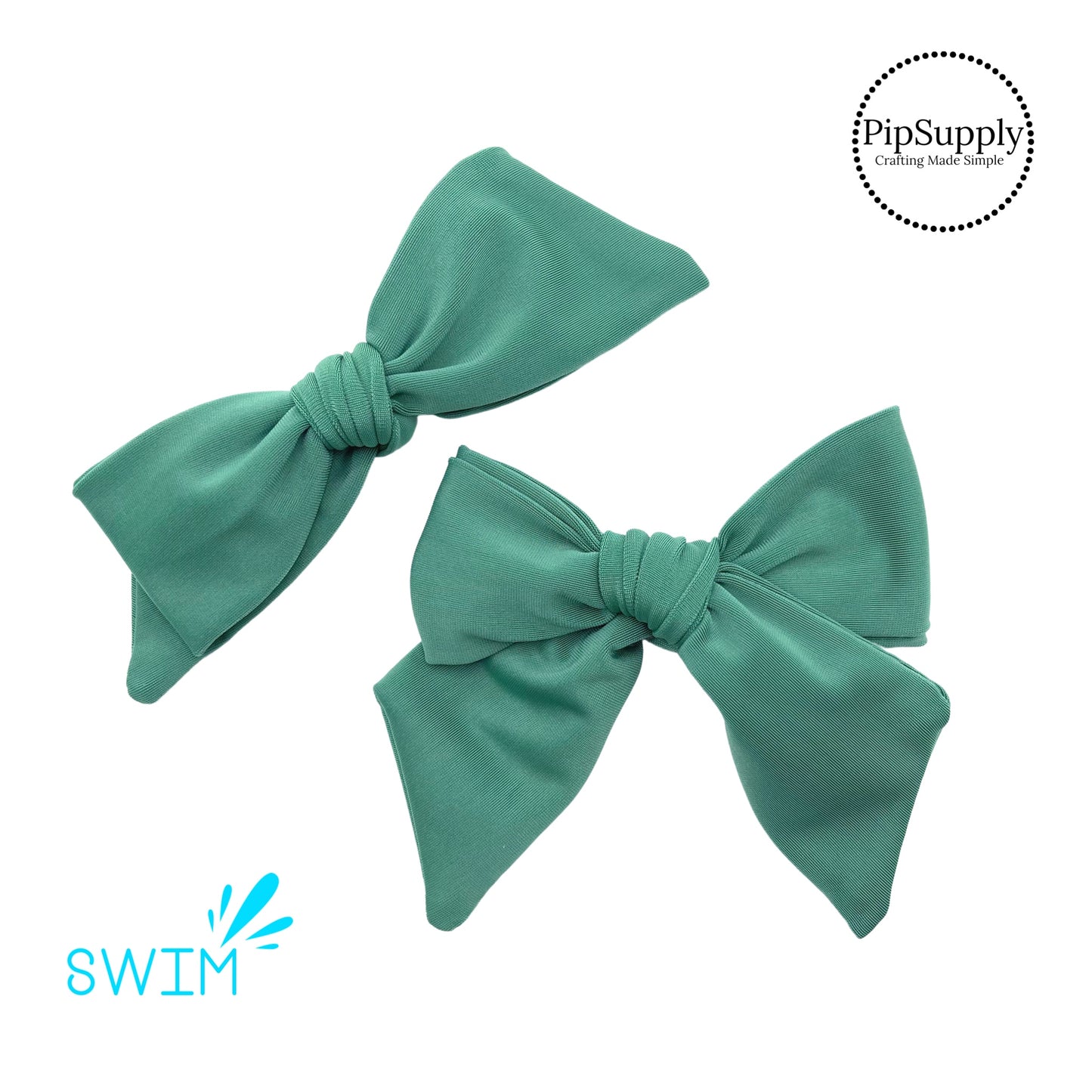 Summer swimsuit tropical green bow strip