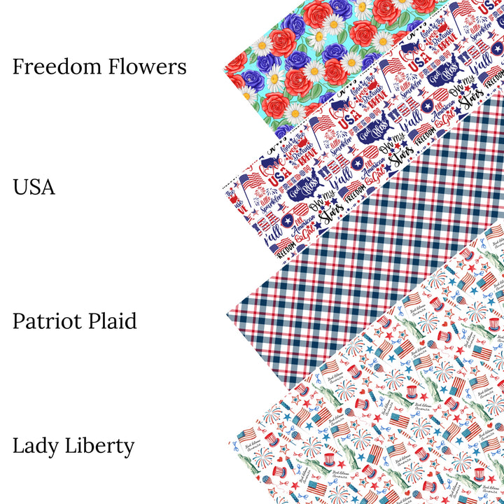 Freedom Flowers Faux Leather Sheets