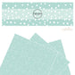 Tiny dots white on mint faux leather sheets