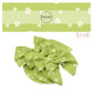cream flowers on lime bow strips