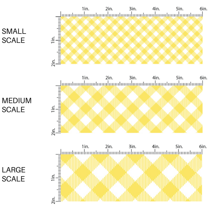 Yellow and white diagonal plaid fabric by the yard scaled image guide