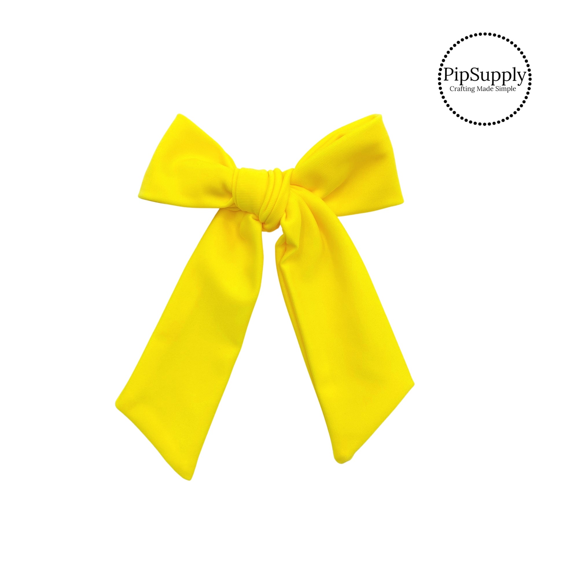 Yellow solid ruth swim bow strips